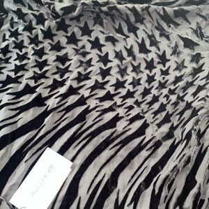 Exclusive Black Suede Mugler Scarf/Wrap